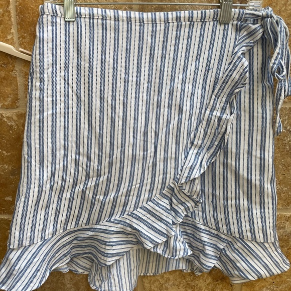 Jcrew faux wrap striped skirt - Picture 2 of 5
